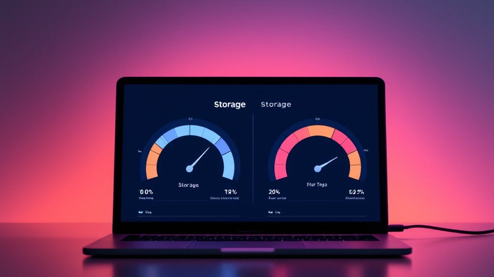 Screenshot or flat illustration of storage gauges for each major provider side by side
