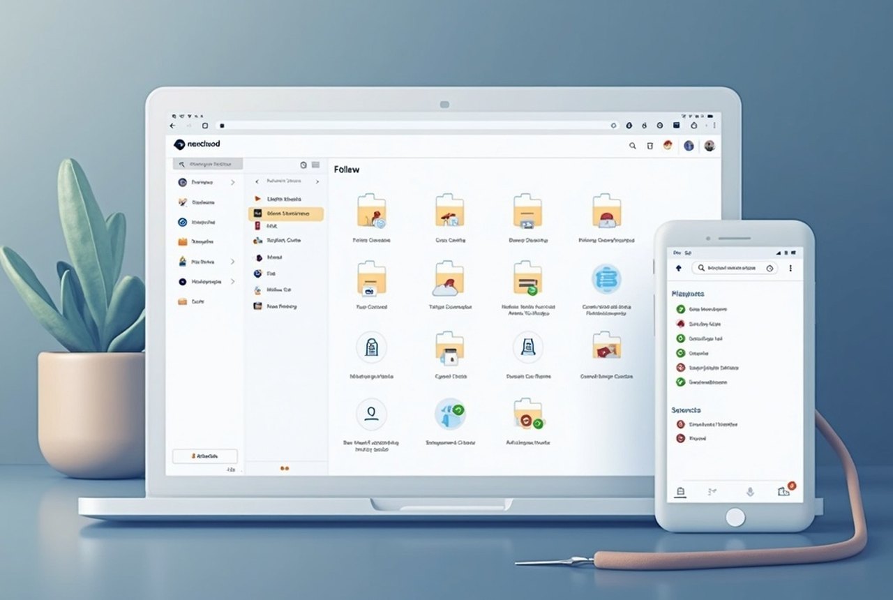 A clean Nextcloud web interface showing files and folders